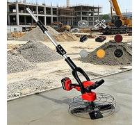 Concrete Polisher Machine, Electric Trowel for Smoothing Walls and Floors | Power Trowel & Grinder, 45cm Blade, 40-300 Rpm, Cast Iron Disc, Angle Adjustable, For Professional Contractors(30000 mAh)