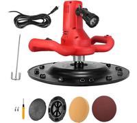 Concrete Polishing Machine with 6 Speed Regulation, 380mm Disc Diameter, LED Lighting, Powerful Motor for Grinding and Polishing (Red )