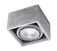 Sollux Lighting Quatro Concrete Grey 1 Light Classic Ceiling Light