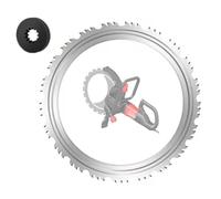 Concrete Ring Saw Cutting Blade, Special Concrete Ring Saw Blade Equipped with Drive Wheels, Trapezoidal Saw Teeth and Sharp Cutting Edges for Concrete, Wood, Rubber, Brick, Aluminum, Steel Bar