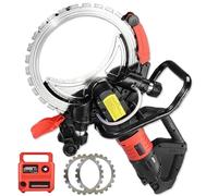 Concrete Ring Saw Electric Cutter, 16 Inch with 11.4 Inch Max Cutting Depth, Includes 2 Saw Blades & Wet Cutting System for Concrete, Bricks, Rebar, Marble