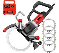 Concrete Ring Saw with Water Fed Dust Suppression, 27/30CM Cut Depth, Brushless Electric Slotter Cutter for Stone, Wood, Porcelain