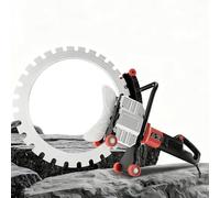 Concrete Saw, 16" Handheld Electric Ring Saw with 11.81" Cut Depth, Water Fed Dust Suppression, High-Strength Diamond Blade