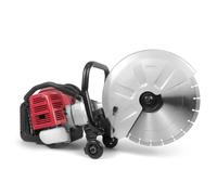 Concrete Saw 63 cc 2.5 kW 120 mm Cutting Depth - Construction Machinery by MSW Red,Silver