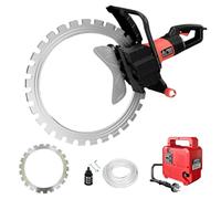 Concrete Saw, 8900W Electric Wall Grooving Cutting Machine with Water Fed Dust Suppression, Cutting Depth up to 50cm
