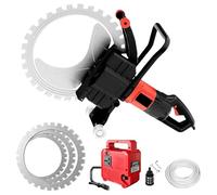 Concrete Saw, 8900W Electric Wall Grooving Cutting Machine with Water Fed Dust Suppression, Cutting Depth up to 50cm