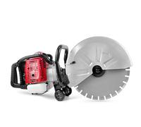 MSW Concrete Cut-off Saw, 65 cc Engine 3.0 kW at 9000 RPM, Deep Cutting Capacity Ø 420 mm Disc, 155 mm Max Depth, 1.6 L Fuel Tank, Durable 65Mn Alloy Blade, with Wheels, Masonry saw