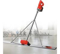 Concrete Screed Vibratory Kit - Battery Powered Electric Cordless Finishing Tool for Leveling and Tampering Concrete Surfaces, Includes Ruler and Vibrating Machine