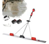 Concrete Smooth Finishing Tool, 70"/78" Powered Motor Concrete Leveling Tamper Ruler, Triangular structure, 9 Speed Setting for finishing/smoothing of driveway/patio 1.8mdualmotor-With2batteries