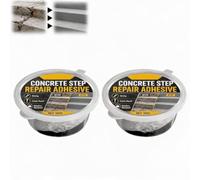 Concrete Step Repair Adhesive, Outdoor Concrete Crack Filler (100g) (2pcs) | Heavy Duty High-Strength Cement Repair Compound for Small Edge Chips, Cracked Stairs, Porch Walkways and Masonry Surface