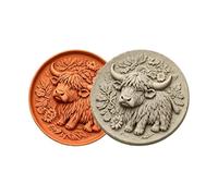 Concrete Stepping Stone Molds - Cow Silicone Garden Stone Mold