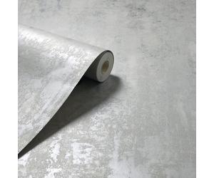 Concrete Stone Texture Industrial Metallic Silver Grey 902106 Arthouse Wallpaper