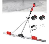 Concrete Superficial Leveling Ruler Large Capacity Lithium Vibration Leveler High Efficient Concrete Tools Battery Powered for Smooth Concrete Finishing 2Batteries-1.5M