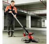 Concrete Trowel Cordless, 6 Speed Variable Speed Wall Sander with 45cm Cross-Axis Blade, Brushless Motor 600-900W, Rechargeable Battery Powered Plaster Smoother 2x30000mah