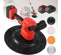 Concrete Trowel Machine, 1680W Electric Smoothing Polisher with Extension Rod, 6 Variable Speeds, Includes 5 Sanding Discs, 15000mA Dual Battery