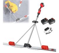 Concrete Vibrating Screed, Electric Leveling Machine with Dual Motors, 1.5-2M Long Blade, 9 Adjustable Speeds, Brushless Motors, Fast Charging for Smooth Concrete Finishing