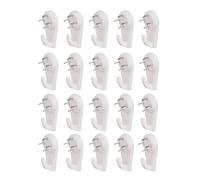 Concrete wall Hooks 200pcs Photo Frame Hanging Hook Painting Plastic Invisible Wall Hooks Mount Picture Nail Hangers(Medium)