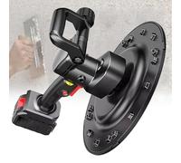 Concrete Wall Polisher with Extension Rod, 6 Adjustable Speeds, 38cm Grinding Disc for Plaster and Cement