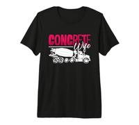 Concrete Wife Cement Mason Construction Concrete Finisher Premium T-Shirt