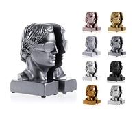CONCRETTE Bookend Ha Ha Hermes 2x Set, architectural concrete, 175x55x110 mm, weight 2200 g, Steel