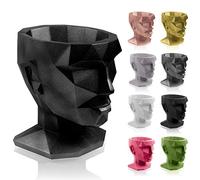 CONCRETTE Flower Pot, Black Metallic, 21x17x22 cm