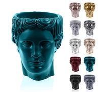 CONCRETTE Flower Pot, Concrete, Dark Turquoise, 200x180x160mm