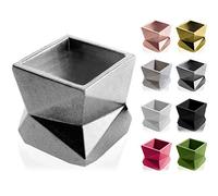 CONCRETTE Flower Pot, Silver, 9x9x9 cm