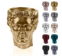 CONCRETTE Hermes Concrete Flower Pot Diameter 12 cm Classic Gold Cement Planter Handmade in the EU