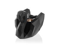 CONCRETTE Table Decoration Candle Holder Made of Concrete 17 x 11.2 x 14 cm - Black Matt Decorative Candle Holder in the Shape of a Swan - Candle Stand - Candle Stand