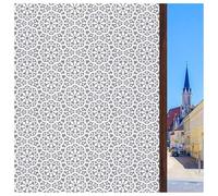 ConCus-T Patterned Window Privacy Film 44.5 × 300 cm Frosted Window Film Lace Decorative Glass Film Static Cling No Glue Self Adhesive Window Vinyl Stickers for Home Office Bathroom