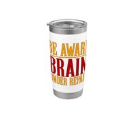 Concussion Awareness Be Aware Brain Under Repair Concussion Stainless Steel Insulated Tumbler