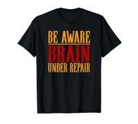 Concussion Awareness Be Aware Brain Under Repair Concussion Value Graphic T-Shirt, Men, Black, L
