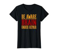 Concussion Awareness Be Aware Brain Under Repair Concussion Value Graphic T-Shirt, Women, Black, M