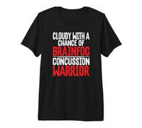 Concussion Cloudy with Chance Brainfog Concussion Warrior Premium T-Shirt