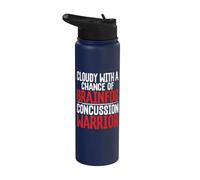 Concussion Cloudy with Chance Brainfog Concussion Warrior Stainless Steel Insulated Water Bottle