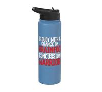 Concussion Cloudy with Chance Brainfog Concussion Warrior Stainless Steel Insulated Water Bottle