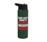 Concussion Cloudy with Chance Brainfog Concussion Warrior Stainless Steel Insulated Water Bottle