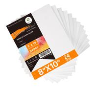 CONDA Canvas Board 8 x 10 inch 24 Pack Canvases for Painting 100% Cotton Canvas for Drawing Gesso Primed Acid-Free Artist Canvas Panels for A