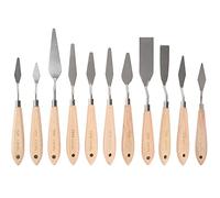 conda Palette Knife Painting Tools Metal Knives Wood Handle with Different Shapes and Sizes