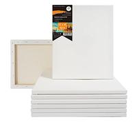 CONDA Stretched Canvas for Painting, 12x16 inch, 8 Pack, 100% Cotton, Blank Canvas Boards for Acrylics, Oils Painting