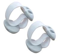 Condello Casa Desk Cable Drop Clips Non-Adhesive, Table Cord Stay Holder Weighted, Small Wire Management Clamp Removable, Silicone Tidy Organizer Keeper for Phone Computer Chargers (2 White)