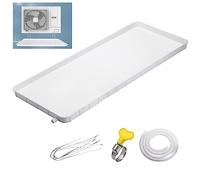 Condensate Drain Pan Plastic Drip Tray, Air Conditioner Drip Pan with Drain Tubing, Universal Window Air Conditioner Drain Kit, Perfect for Indoor/Outdoor Split Air Conditioner Heat Pump Systems (Siz