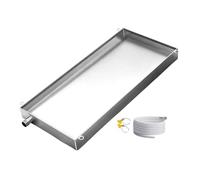 Condensate Drain Pans - 4-Inch High, Flexible Hose, Seamless Laser Welded for Air Conditioning Units, Workshops, and Distribution Stations