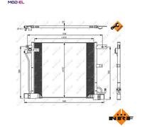 CONDENSER AIR CONDITIONING 350040 FOR NISSAN MR16DDT 1.6L 4cyl JUKE