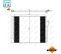 CONDENSER AIR CONDITIONING 350077 FOR BMW N63B44B/A 4.4L 8cyl N74B60A 6.0L 12cyl