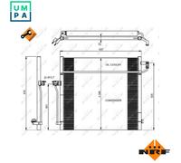 NRF 350080 Air conditioning condenser