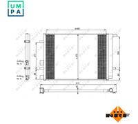 NRF 350095 Air conditioning condenser