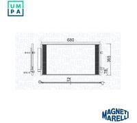 MAGNETI MARELLI 350203173000 Air conditioning condenser