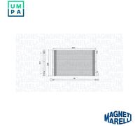 MAGNETI MARELLI 350203779000 Air conditioning condenser