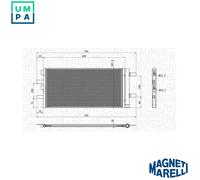 MAGNETI MARELLI 350203786000 Air conditioning condenser